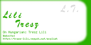 lili tresz business card